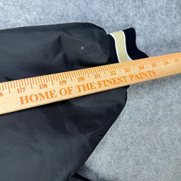 VTG Game Sportswear Jacket Men XL USA Pullover Black Nylon Bomber Football - Picture 6 of 9